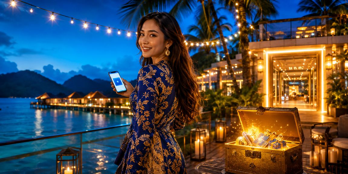 Pengguna Langkawi menggunakan platform pertaruhan dengan rekaan batik tradisional Malaysia semasa deposit